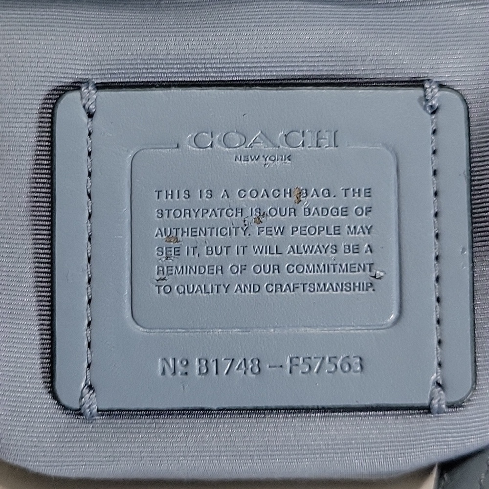 Coach Mini Kelsey Light Blue Leather Tote Crossbody Bag F57563 - Picture 15 of 15